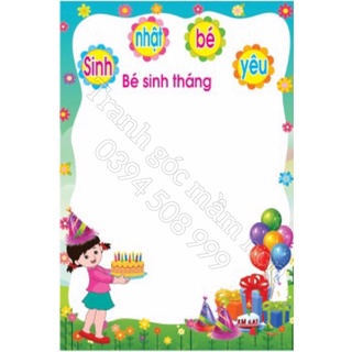 Decal mầm non- chúc mừng sinh nhật
