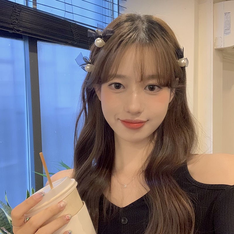 Kẹp Tóc Nơ Đính Ngọc Trai Dễ Thương