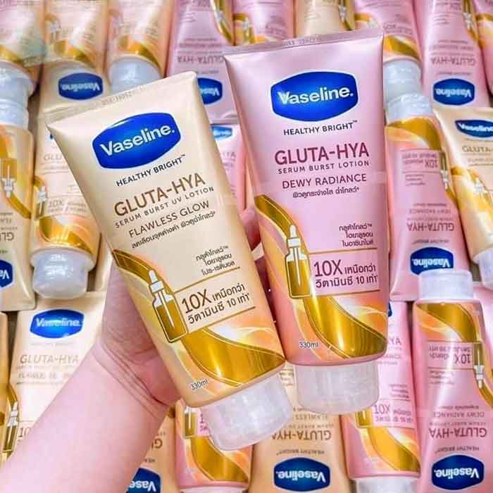 Dưỡng Thể Vaseline Gluta-Hya Serum Burst Lotion - 330ml