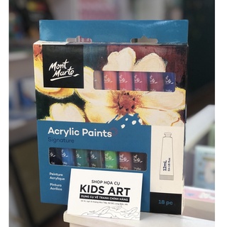 [KIDSART] Set 18 màu Mont Marte Acrylic Paint Signature 12ml (HÀNG CHÍNH HÃNG)