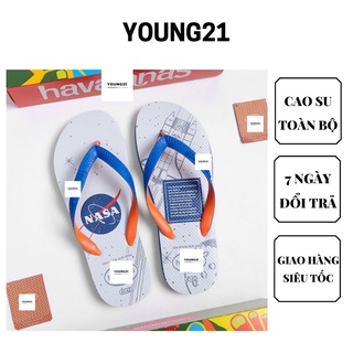 Dép xỏ ngón nam cao su toàn bộ hoạ tiết NASA mới nhất 2022