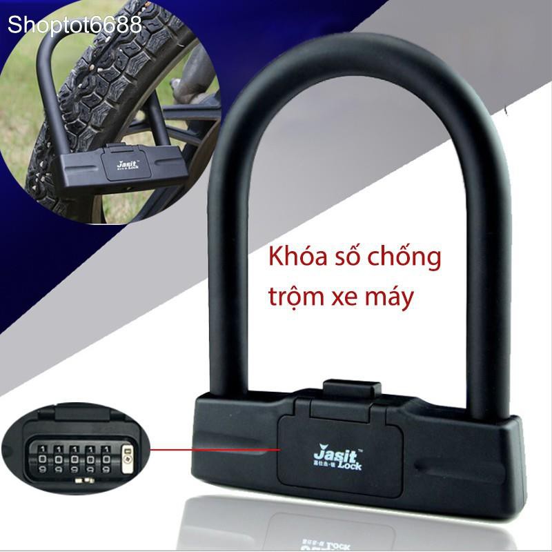 Khóa số chống trộm xe máy YF20999 hình chữ U – loại 5 số có thể thay đổi được mã số (Kho hàng Hà nội)