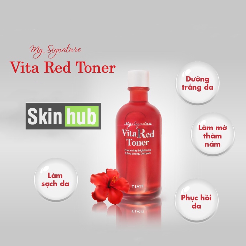 Bộ sản phẩm dưỡng trắng , dưỡng thâm do mụn , tàn nhang , làm đều màu da serum toners cream Tiam My Signature Red C | BigBuy360 - bigbuy360.vn