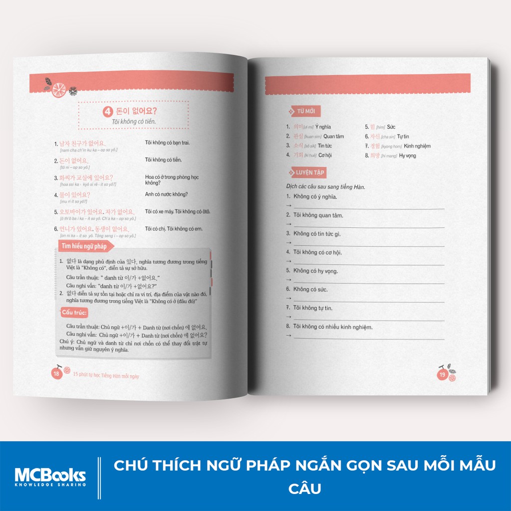 Sách - 15 Phút Tự Học Tiếng Hàn Mỗi Ngày Cho Người Mới Học - Học Kèm App Online