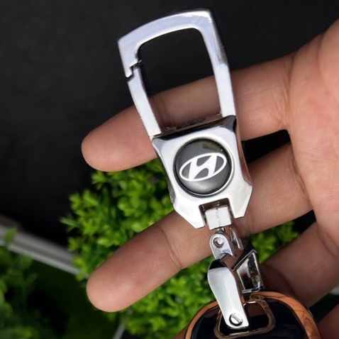 Bao chìa khóa Đen Vàng- Ốp chìa khóa  TPU Đen Vàng xe ô tô HUYNDAI Santafe 2021-Tucson 2022