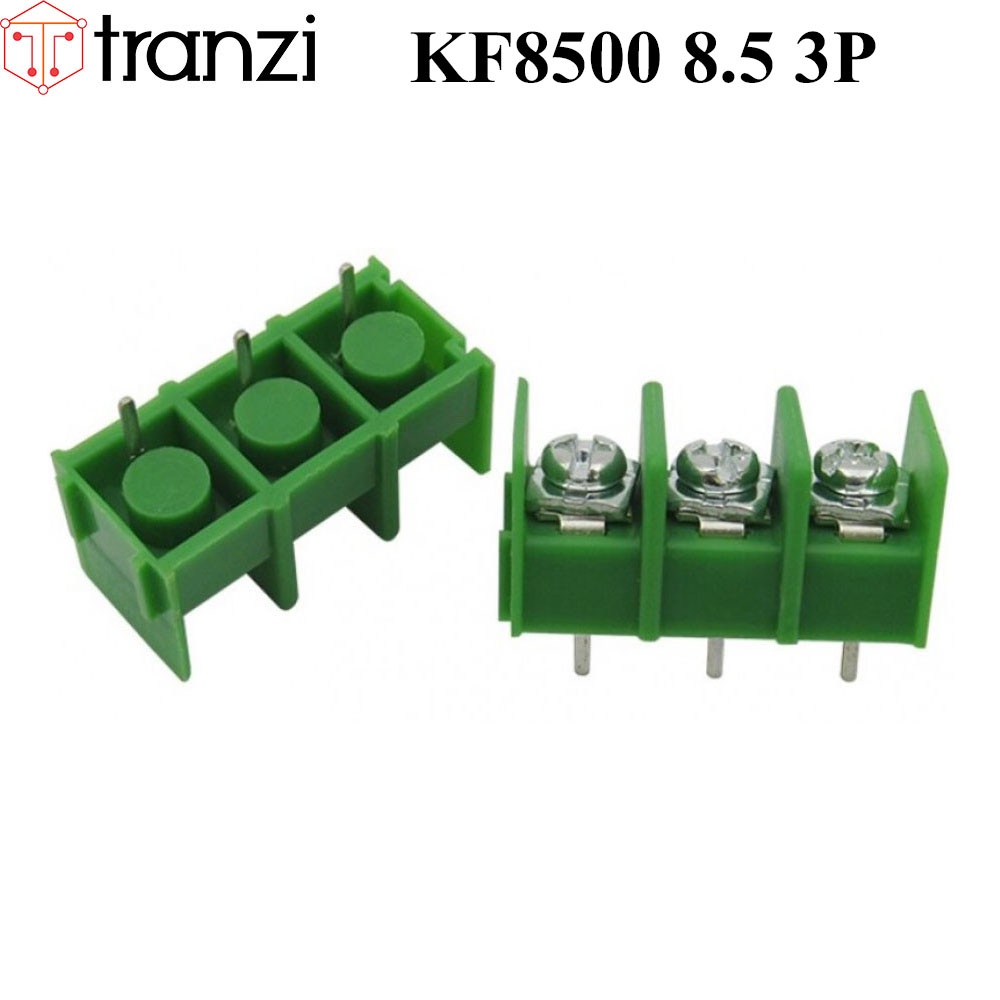 Cầu đấu 8.5mm KF8500 8.5 3P chân cắm thẳng xanh - túi 10 cái