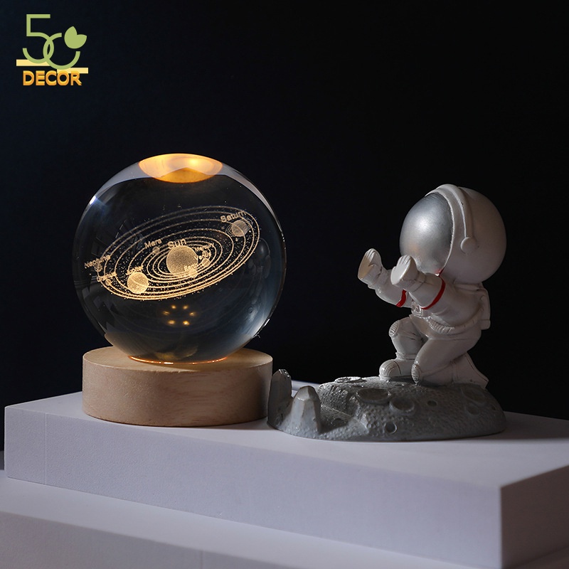 ĐÈN NGỦ PHA LÊ, ĐÈN QUẢ CÀU VŨ TRỤ , DERCO PHÒNG NGỦ SIÊU SANG TRỌNG.AL