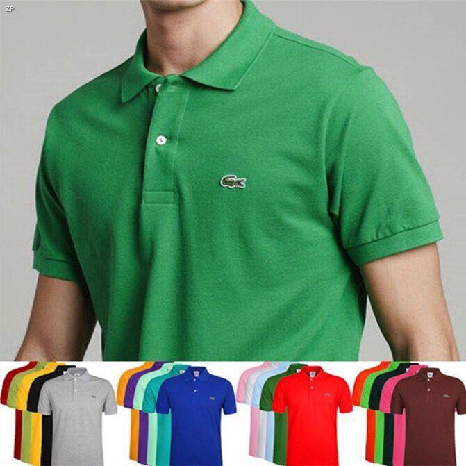 Lacoste Áo Thun Polo Màu Trơn Size Lớn Thời Trang Cho Cặp Đôi