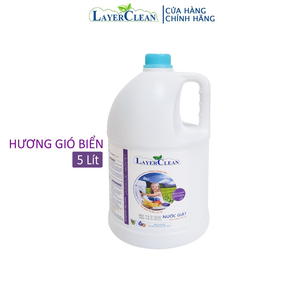 Nước giặt hữu cơ LayerClean hương Gió biển - can 5L