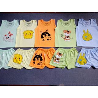 Combo 5 bộ 12-18kg áo sát nách quần đùi cho bé trai bé gái