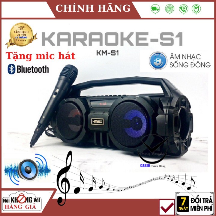 Loa Kimiso KM-S1 , Loa Bluetooth - Âm thanh 3D nổi , bass cực khỏe , pin dung lượng lớn - bảo hành 12 tháng