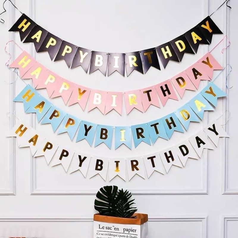 Dây chữ Happy Birthday - Happy FULLMONTH-Happy Anniversary- phụ kiện sinh nhật LyNaShop