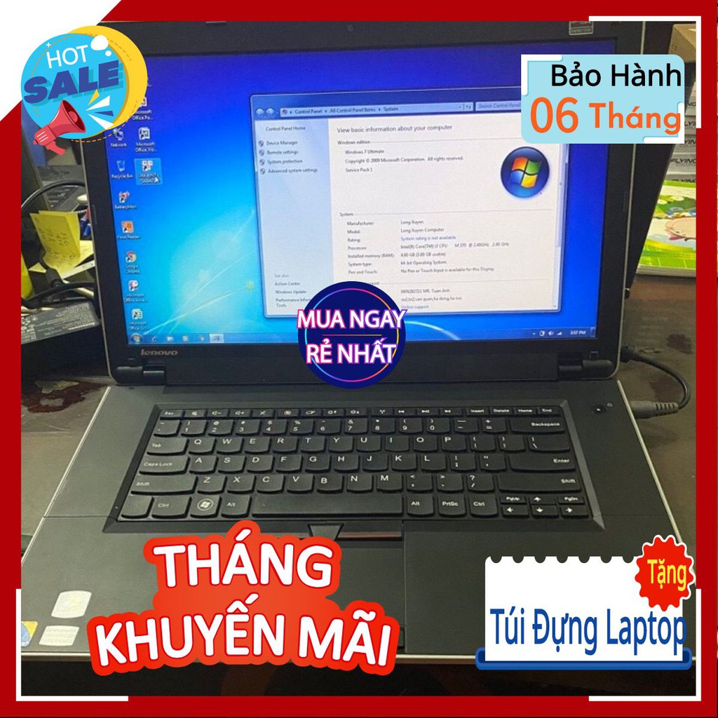 Laptop Văn Phòng Lenovo Thinkpad Edge 15 Core I3, Ram 4g, SSD 128g