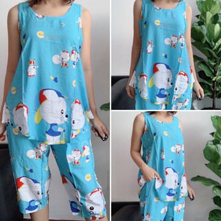 Bộ lửng mặc nhà tole 2 da mát và mịn