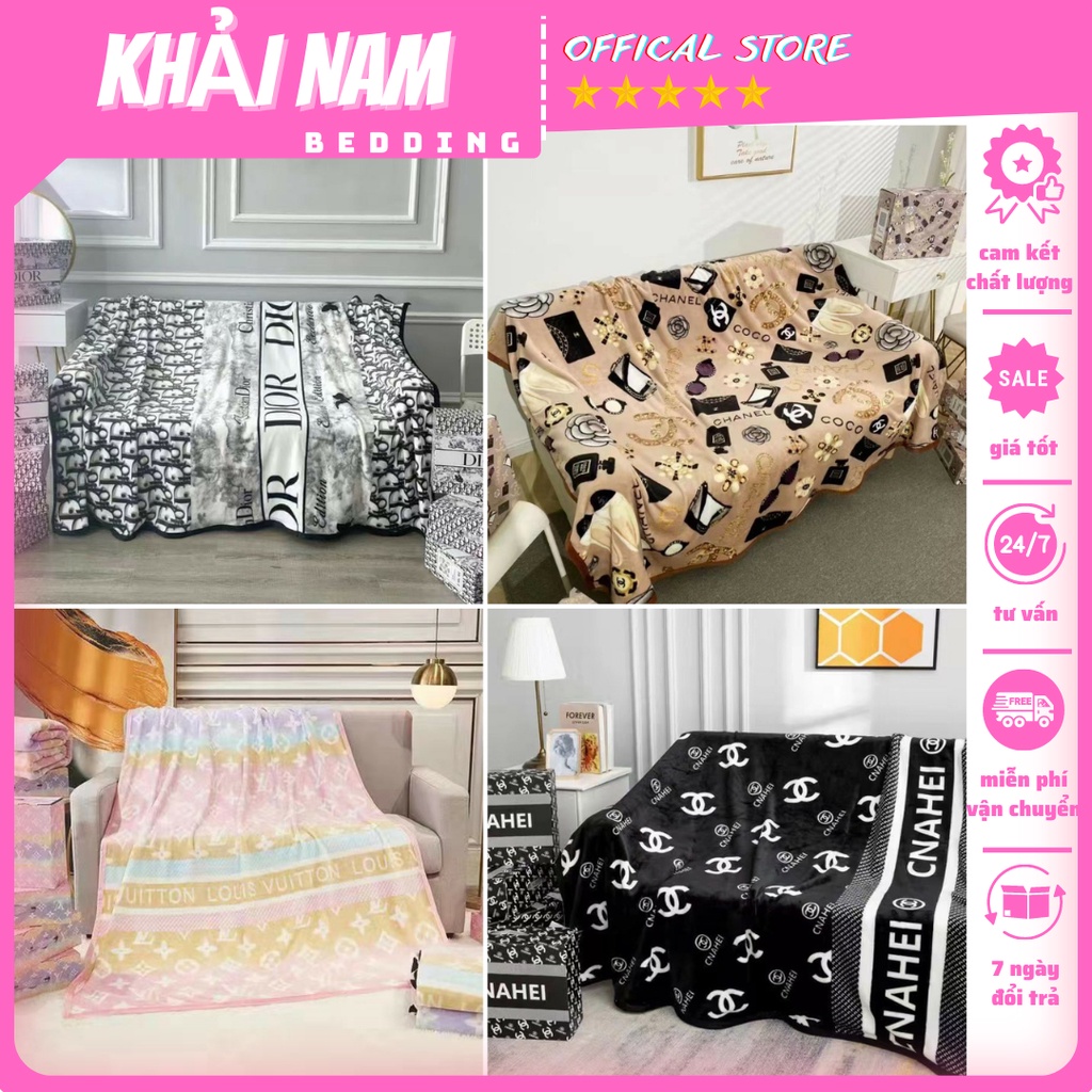 Chăn tuyết nhung thương hiệu cao cấp kích thước 2m3x2m , Mền văn phòng nhung tuyết siêu mềm mịn tặng kèm hộp sang trọng