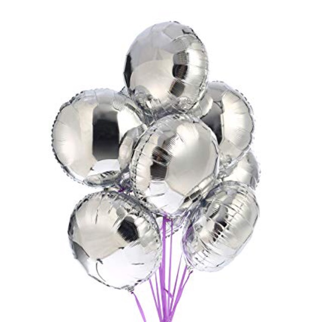 Bóng tròn dẹt 2d màu bạc vàng