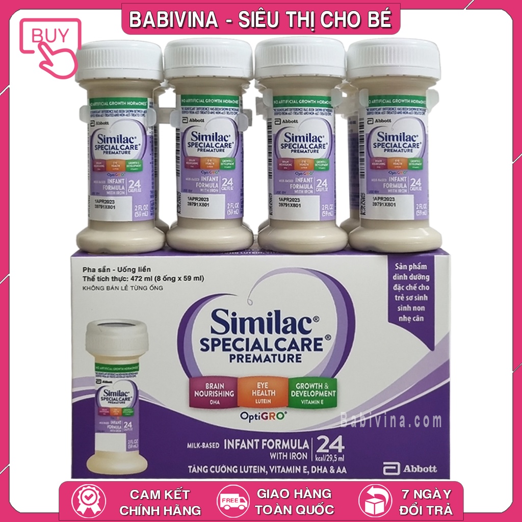 Sữa Nước Similac 19 Kcal, 22 kcal, 24 kcal Thùng 48 Ống