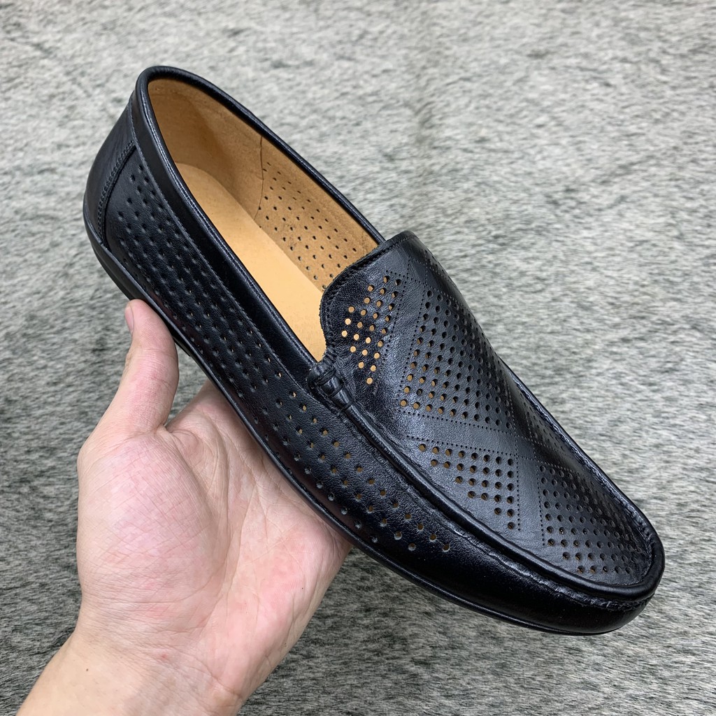 Giầy hè đục lỗ siêu thoáng da bò thật