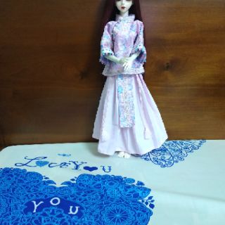Đầm hán phục cổ trang cho búp bê bjd