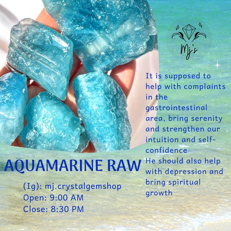 Đá thô Aquamarine Brazil màu xanh biển 𝘀𝘂̛𝘂 𝘁𝗮̂̀𝗺, 𝗵𝗮𝗻𝗱𝗺𝗮𝗱𝗲, 𝗿𝗲𝗶𝗸𝗶, 𝘁𝗵𝗮𝗻𝗵 𝘁𝗮̂̉𝘆 𝘁𝗵𝗶𝗲̂̀𝗻 đ𝗶̣𝗻𝗵