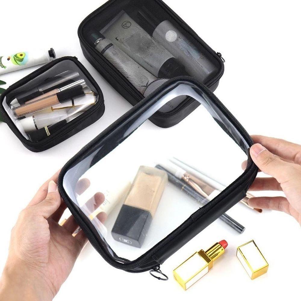 SOMEDAYZL Túi Đựng Mỹ Phẩm Bằng TPU Trong Suốt Có Khóa Kéo Tiện Dụng Mang Theo Du Lịch Cho Nữ