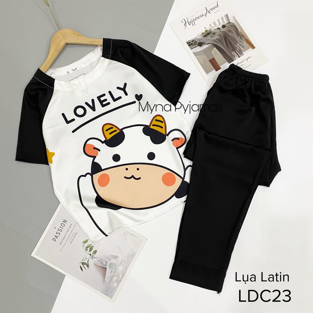 LUALA PYJAMAS , Bộ mặc nhà latin cộc dài cổ tròn, chất mềm mịn, hàng có size ( ảnh chụp thật) | BigBuy360 - bigbuy360.vn