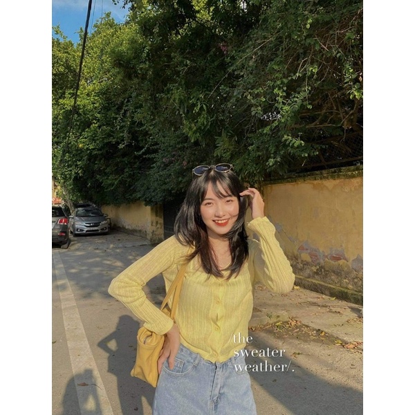 Áo khoác cardigan mỏng mongtoghi tay loe ( Ảnh thật ) | BigBuy360 - bigbuy360.vn