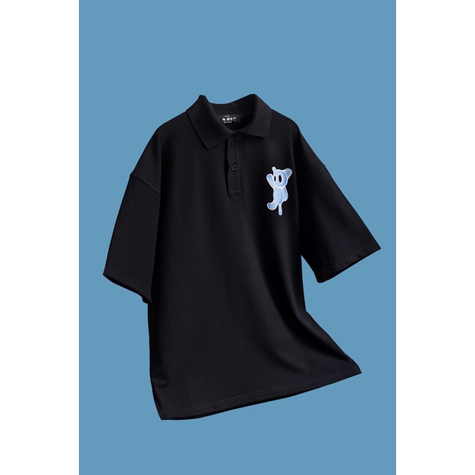 Áo Thun Form Rộng Polo Nam Nữ In Hình Teddy Negative Chất Lừ Vải Cotton Mềm Mát Kiểu Cách   Trẻ Trung TTQ0230