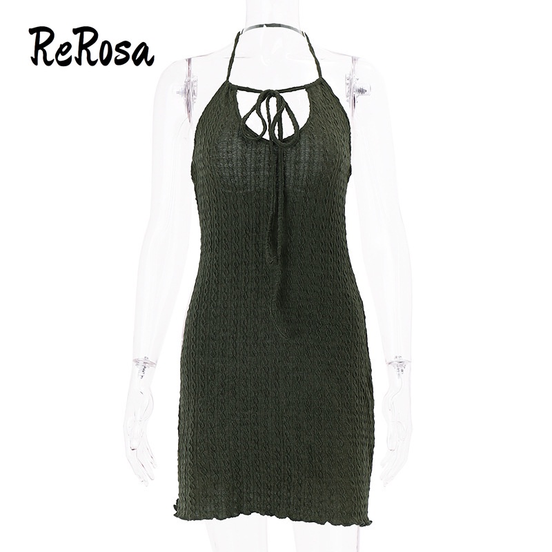 Đầm Cổ Yếm Nhún Bèo Thiết Kế Xếp Ly Thời Trang Trẻ Trung Cho Nữ