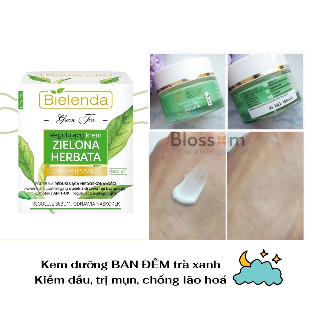 Kem dưỡng trà xanh da dầu mụn Bielenda Green tea