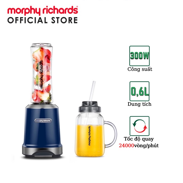 Máy Xay Sinh Tố 2 Ly Morphy Richards MR9500 - gồm 2 cốc với dung tích 600 ml - Tốc độ quay: 24000 vòng/phút