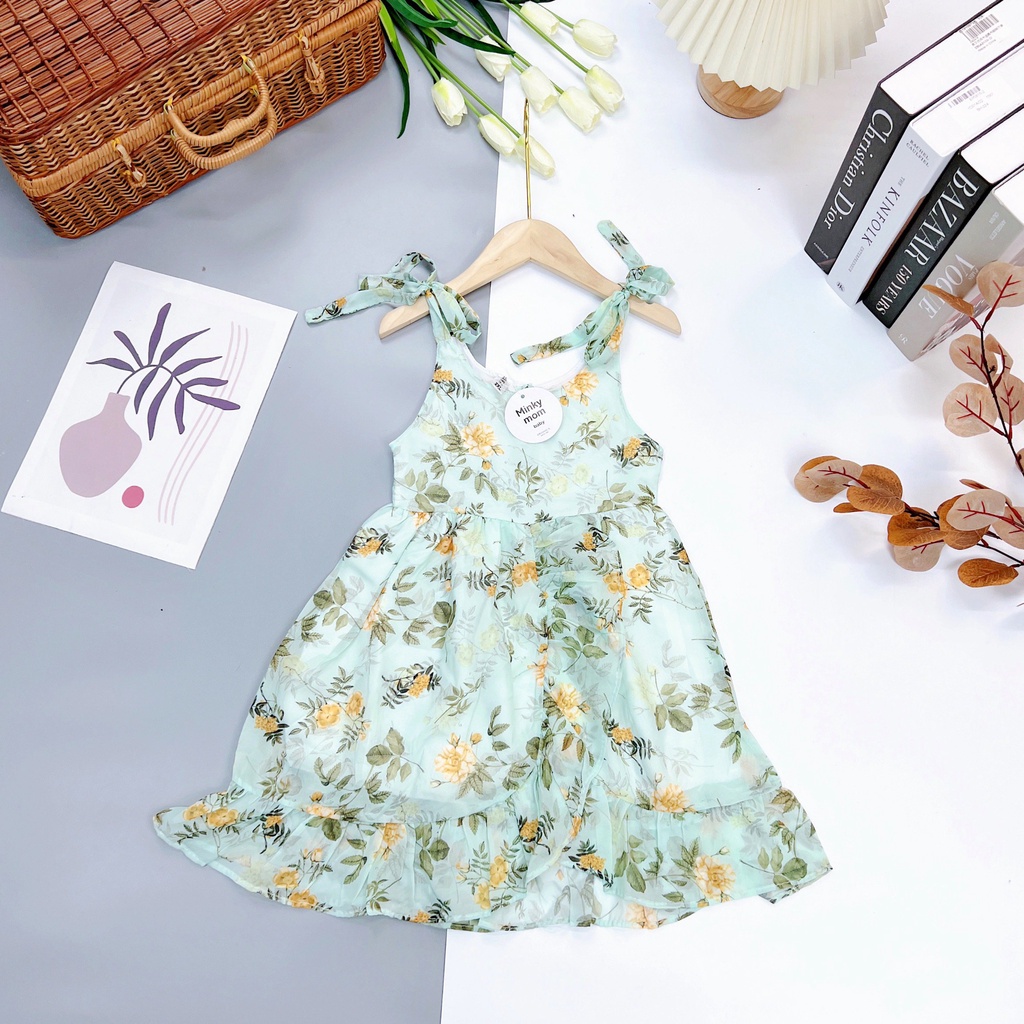 Váy cho bé gái vải voan hàn cao cấp V10 size từ 14 – 28kg, đầm công chúa CHAMIDA xinh xắn, đáng yêu