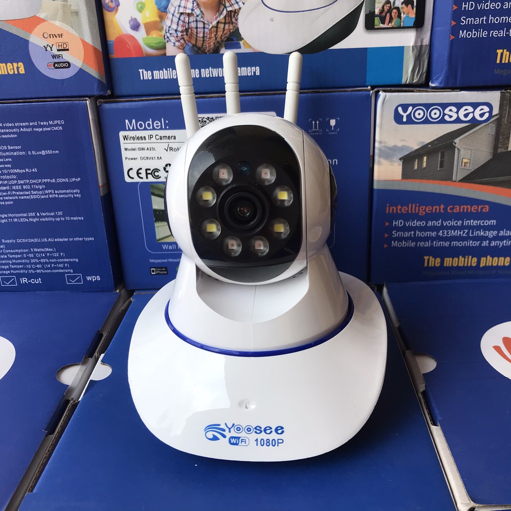 Camera Yoosee Mẫu Mới 8 LED 2.0Mp 1080P - Xem Đêm Có Màu ,Kèm Thẻ Nhớ Chuyên Dụng