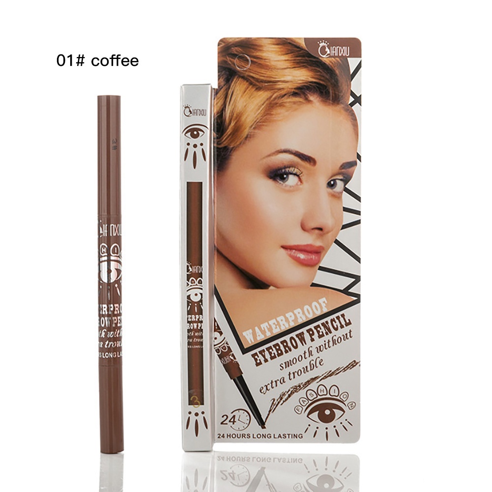 Bút vẽ lông mày hai đầu tam giác nhỏ siêu mịn chống thấm nước và mồ hôi lâu trôi không bị nhòe | BigBuy360 - bigbuy360.vn