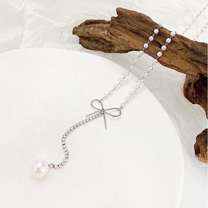 Dây Chuyền Nơ Kiểu Chữ Y Titan Ko Han Rỉ TT 3921