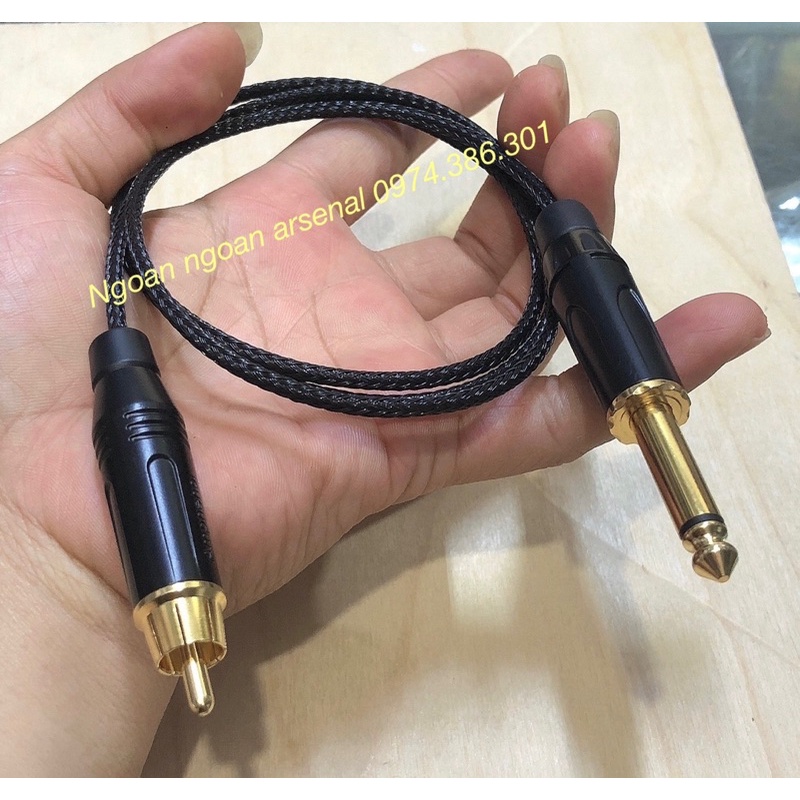 Dây tín hiệu chuyển đổi 6 ly  ra RCA hoa sen av.