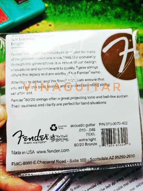 Bộ 6 dây đàn Guitar Fender 70XL giá tốt