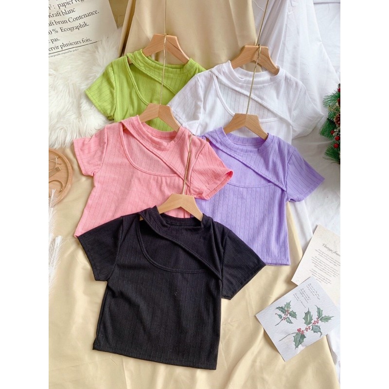 Áo kiểu khoét ngực basic