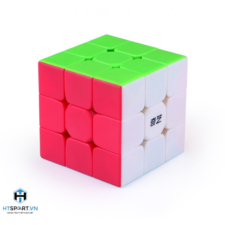 RuBik 3x3, Rubik 3 Tầng QiYi Warrior Không Viền, Đồ Chơi Trí Tuệ Trơn Mượt Bẻ Góc Tốt