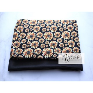 Vải Áo Dài Cúc nâu cổ điển NG-63