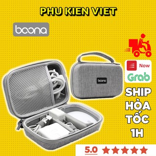 Túi đựng cáp sạc laptop macbook phụ kiện công nghệ size lớn chính hãng Baona (Boona) F016 - Phụ Kiện Việt