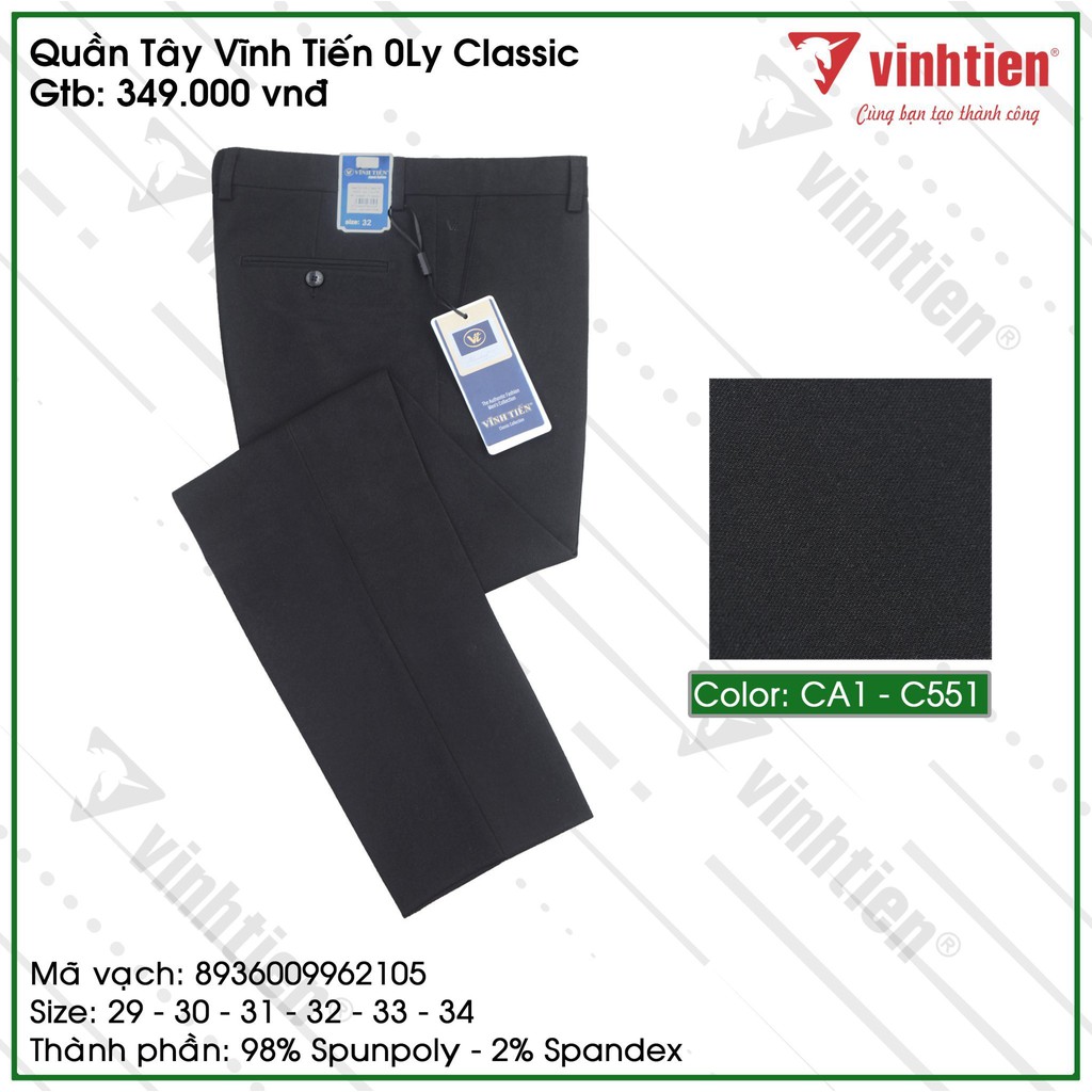 Quần Tây Nam 0ly Classic Vĩnh Tiến 349 | BigBuy360 - bigbuy360.vn