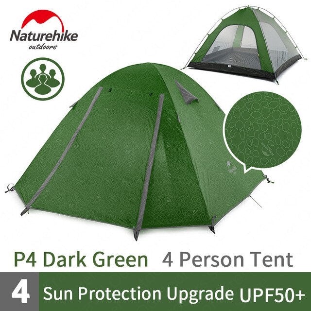 Lều cắm trại naturehike campoutvn lều naturehike dã ngoại cắm trại lều 4 người chống thấm A056