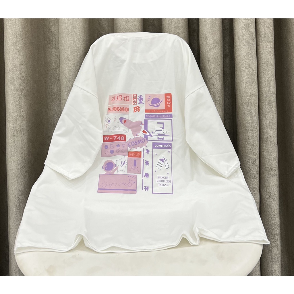 Áo Thun Nam Nữ  Form Rộng Hàn Quốc Họa Tiết Vải Dày Mịn Thoáng Mát Thiết Kế Thời Trang Kiểu Dáng Năng Động Trẻ Trung