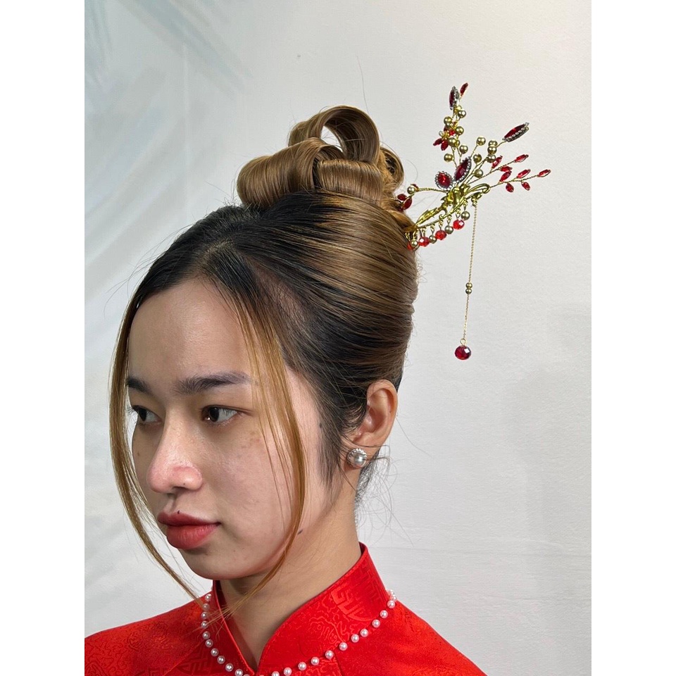 Trâm cài tóc cô dâu áo dài đơn giản Trend 8-2022 Giangpkc  Phụ kiện cưới Giang