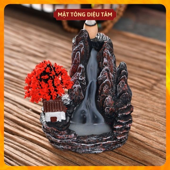 Thác khói trầm tặng 5 nụ trầm hương cao cấp dùng để đốt trầm hương , đồ thờ cúng trầm hương