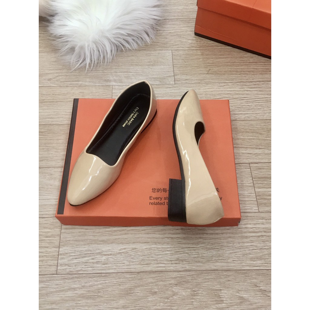 Giày búp bê nữ da mềm mũi nhọn lên chân cực êm | BigBuy360 - bigbuy360.vn