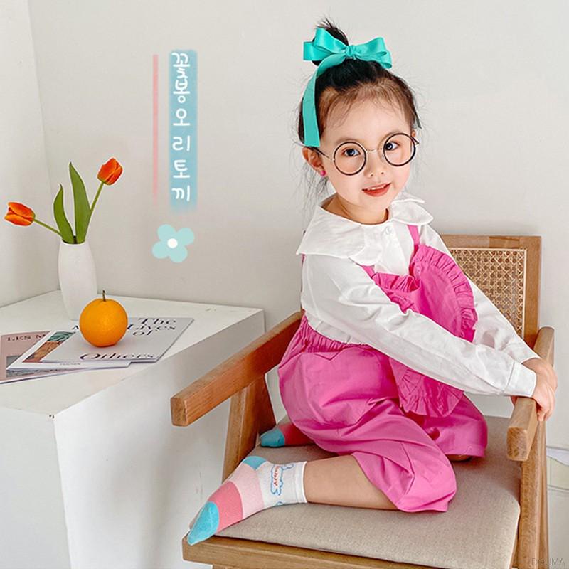 Bộ 4 Đôi Vớ Cotton In Hoạt Hình Dễ Thương Thời Trang Mùa Hè Cho Bé Gái