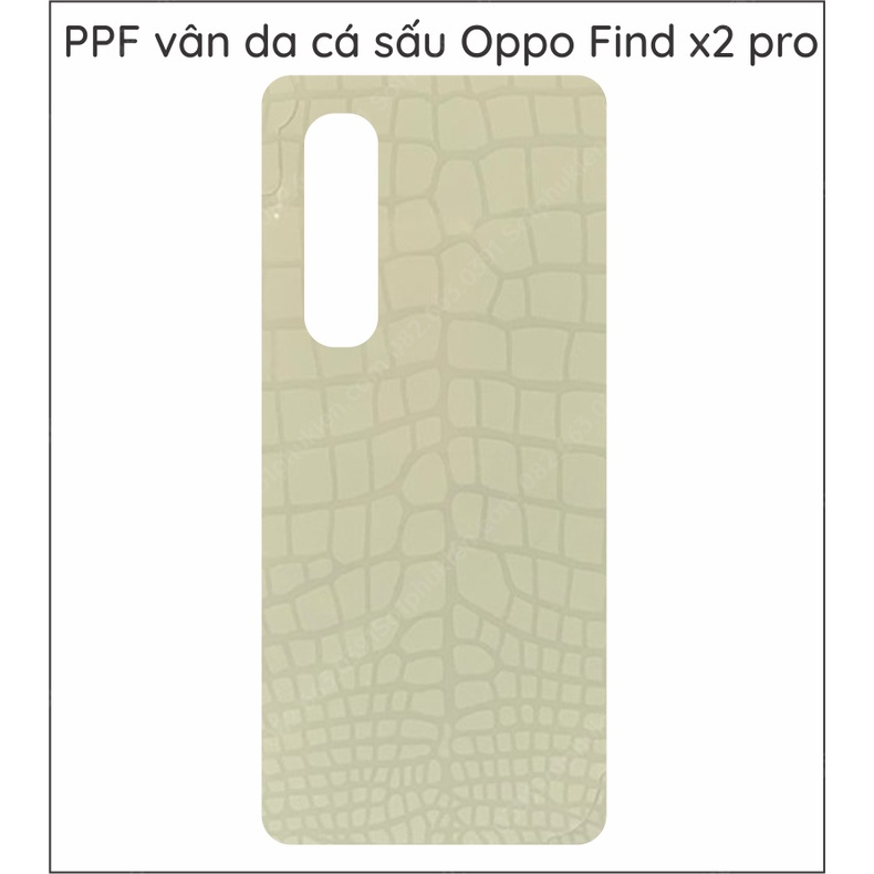 Dán PPF Oppo Find X2 pro loại trong, nhám dành cho màn hình, mặt lưng, full body lưng viền