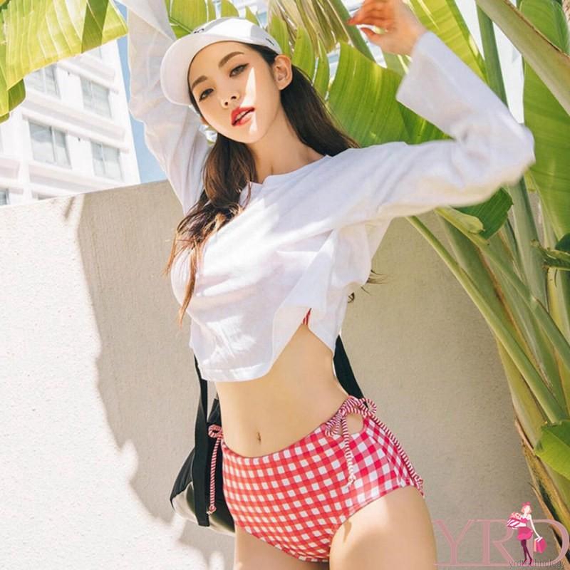 Bikini lưng cao phối nơ thiết kế đơn giản cho phái nữ | BigBuy360 - bigbuy360.vn